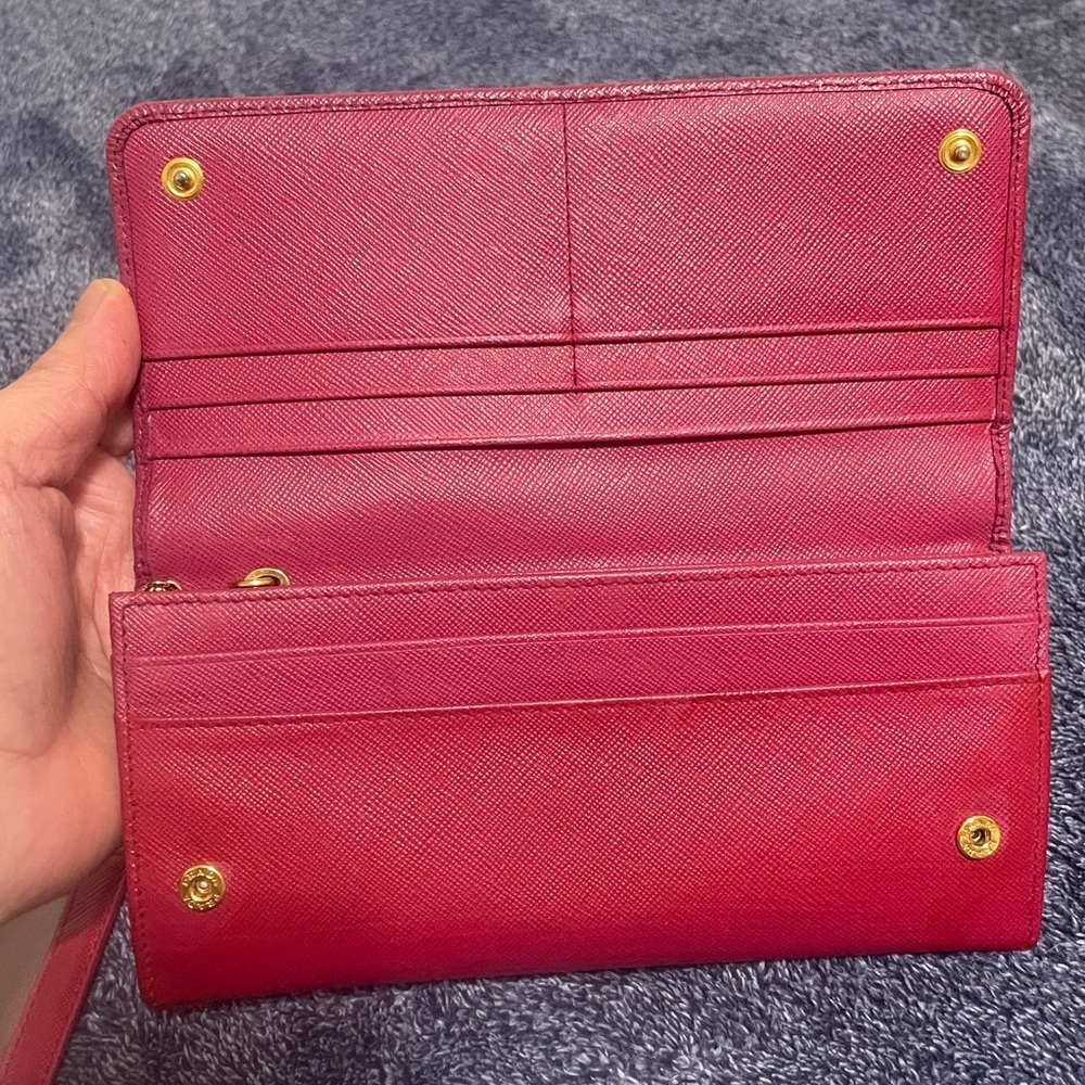 Prada Crimson Leather Wallet Set - Picture 8 of 13